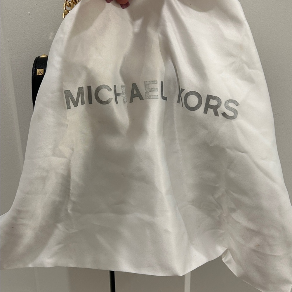 Michael Kors Camo Black, Green, & White Leather Butterfly Bag - Picture 15 of 15